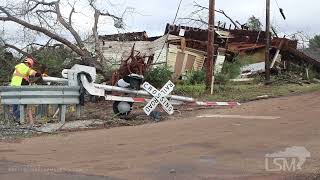 11052022 Hughes Springs TX  Tornado Damage and Fire Department Hit Hard [upl. by Githens544]