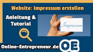 Impressum erstellen für Deine Webprojekte amp WordPress [upl. by Alamac340]