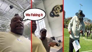 Deion Sanders Friend Warren Sapp Hilarious Walk To Practice 😂 Coach Prime Hilarious Vibes 😂 [upl. by Aruasor481]