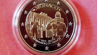 2 € euro monaco 2017 bicentenaire carabiniers du prince [upl. by Dacey65]