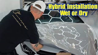 New Hybrid Install Hood Wrap  Wet or Dry Color Change PPF [upl. by Dustin]