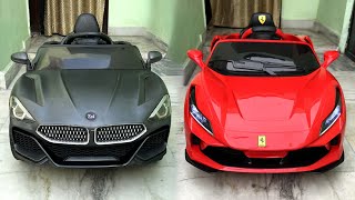 RC Ferrari Car Vs RC Bmw Car Unboxing amp Testing  Remote Control Ride on Car  Shamshad Maker 🔥🔥 [upl. by Neukam]