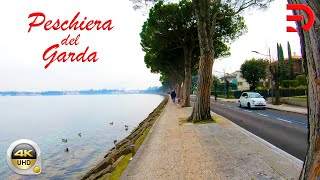 Peschiera del Garda  Italy  A Quiet Winter Walk By The Lake  4K  UHD [upl. by Nnylannej9]