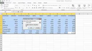 Microsoft Excel 2010 Organizar dados de uma planilha em tabelas [upl. by Nahgen564]