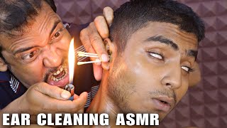 Ear Cleaning amp Earwax Removal  Ear Massage  Head Massage amp Neck Cracking by Asim Barber  ASMR [upl. by Ainola]