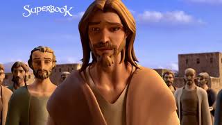 Superbook Video Clip  Jesus Heals Blind Bartimaeus [upl. by Ahsiekat]