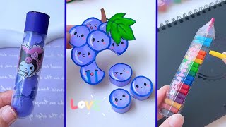 DIY Paper Craft Ideas  miniature painting set  Fake Nail  phone case decoration  New Year Card [upl. by Louls]