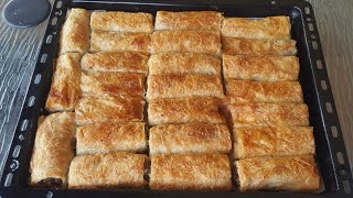 BAKLAVA YUFKASIN DAN KIYMALI SODALI ÇITIR BÖREK TARİFİ [upl. by Thorn497]