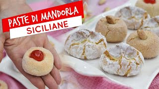 Paste di mandorla originale siciliana  RICETTA FACILE  Easy Sicilian almond cookies 😍 [upl. by Larner]