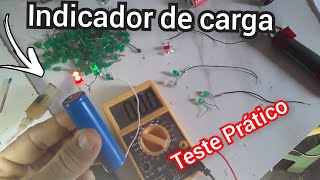 Como fazer um indicador de carga para bateria litio de 37 volts CASEIRO com Leds teste prático [upl. by Sidon967]