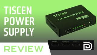 Tiscen 4K 1x4 HDMI Splitter with Power Supply 1 in 4 Out Port Powered V1 4b 4K60Hz Video Converter [upl. by Tenrag]