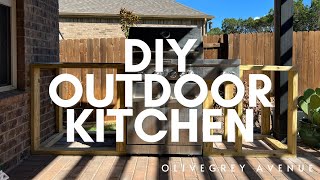 Framing our OUTDOOR KITCHEN with WOOD [upl. by Letnohs]