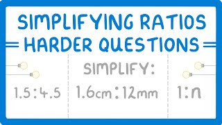 GCSE Maths  Simplifying Harder Ratios Decimals Mixed Units and 1n  Part 2 82 [upl. by Saltzman]