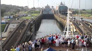 MS Zuiderdam in the Panama Canal [upl. by Tortosa]