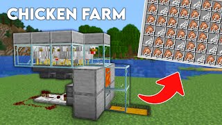 Minecraft EASY Auto Cooked Chicken Farm [upl. by Nroht396]