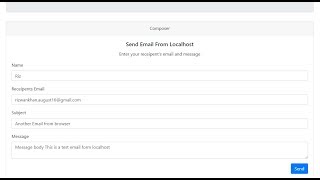 How to Send Email From Localhost using PHP Mailer Library [upl. by Selrac428]