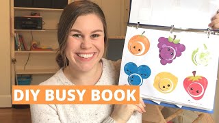 HOW TO MAKE A BUSY BOOK DIY TODDLER BUSY BOOK  HOW TO MAKE A PRESCHOOL LEARNING BINDER [upl. by Hynes]