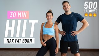 30 MIN CARDIO HIIT Workout for Fat Burn Full Body No Equipment At Home [upl. by Minoru557]