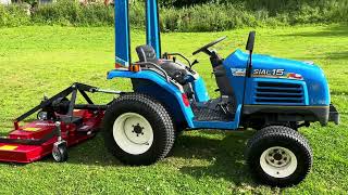 ISEKI SIAL 15 4WD Compact Tractor amp New 5ft Finishing Mower [upl. by Alleahcim]