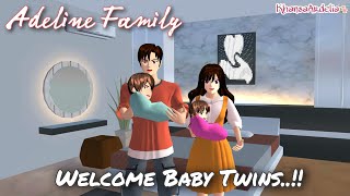 WELCOME BABY TWIN  ADELINE FAMILY  DRAMA SAKURA SCHOOL SIMULATOR [upl. by Atirres]