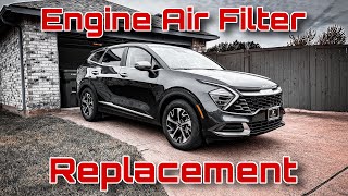 Kia Sportage Engine Air Filter Replacement 20232025 [upl. by Aidualk89]