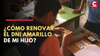 RENIEC ¿Cómo renovar el DNI amarillo de mi hijo [upl. by Enelyad]