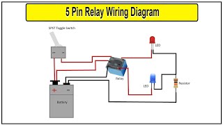 How To Make 5 Pin Relay Wiring Diagram  Relay [upl. by Tully35]