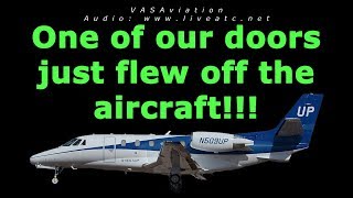 REAL ATC quotOur door FLEW OFF the aircraftquot SFO [upl. by Sarilda]