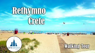 Epic Rethymno Crete  Pearl of the Mediterranean  4K Walking Tour  City Driver Tours [upl. by Noyar]