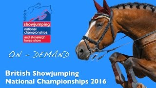 British Showjumping National Championships  90cm Horse Warm Up [upl. by Lepine]