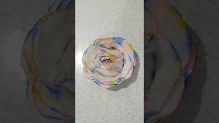 Diy beautiful flower with tissue paper shorts flower tissuecraft rose esy diy shruticraft [upl. by Aeli377]