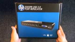 HP 2005PR USB 20 Port Replicator Unboxing [upl. by Noynek]