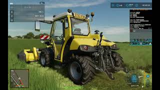 FS22  AIVE  Rigitrac SKH 60 amp Knüsel Tornado 306 Plus Mowing Grass  Court Farm [upl. by Phonsa]