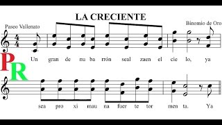 La Creciente PARTITURA con Audio MIDI RICAMÚSICA [upl. by Evelina]