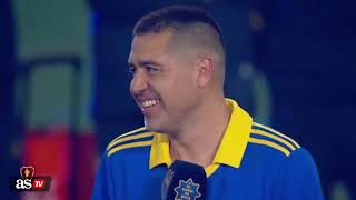 El emotivo discurso de Riquelme en su despedida A Maradona y a Messi  Futbol  AS América [upl. by Abita]