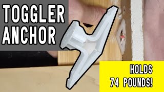 Toggler Plastic Toggle Anchors  Pop Toggles Installation and Weight Test [upl. by Terri451]