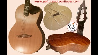 guitaresacoustiques  Guitare Folk FANFRETS avec ouïe déportée dans le pan coupé  1800€ [upl. by Barnaby]