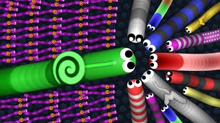 Slitherio 1 Pro Hacker Snake vs 97779 Snakes  Best Slitherio Gameplay [upl. by Suicul]