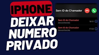 Como deixar o numero privado no iphone IOS 181 [upl. by Lyford]