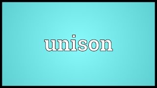 Unison Meaning [upl. by Nawad]