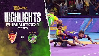 Match Highlights Dabang Delhi KC vs Patna Pirates  Eliminator 1  PKL Season 10 [upl. by Ozmo]