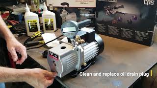 CPS Products Tech Tips Vacuum Pump Oil Change Out [upl. by Leinod879]