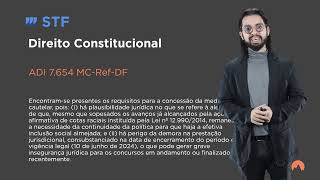 Informativo 1141  STF ADI 7654 MCRefDF [upl. by Preston]