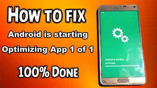 How to Fix Android Start Optimizing app 1 of 1 issue 100 Solved Method [upl. by Ahsinid]