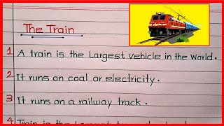 1020 Lines on Train🔥10 Lines on Train for class 12345678910🔥5 Sentences about Train [upl. by Innavoj]