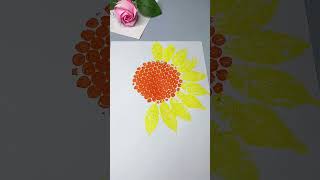 Don’t throw away the bubble wrap Print a beautiful sunflower with the leaves Try it with your chi [upl. by Nalloh]