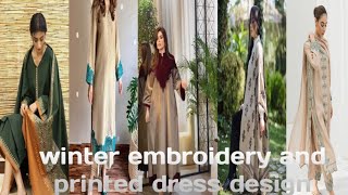 winter embroidery and printed dress design Beautiful dress design❤dress design style [upl. by Regina300]