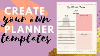 Create your own Planner templates using Canva [upl. by Yecies]