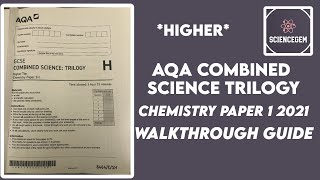 AQA GCSE COMBINED SCIENCE CHEMISTRY PAPER 1 2021 TRILOGY PAPER WALKTHROUGH  ScienceGem [upl. by Nafri]