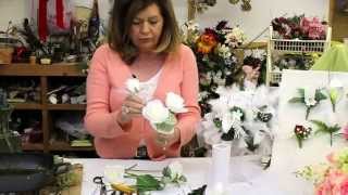 How to Make a Wedding Bouquet with Silk Flowers  Silk Flower Bouquet  Bridal Bouquet [upl. by Aicemak]